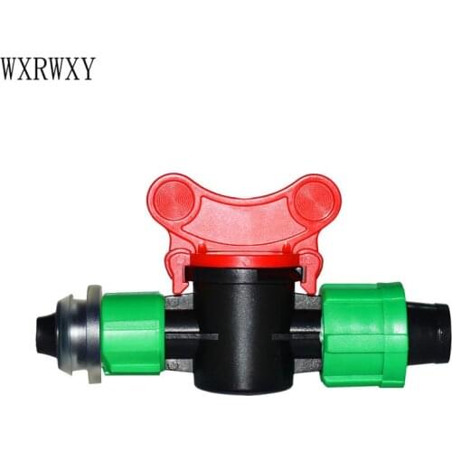 Wxrwxy drip tape irrigation valve irrigation Water valve Garden faucet cranes barbed double way connector screw 1pcs