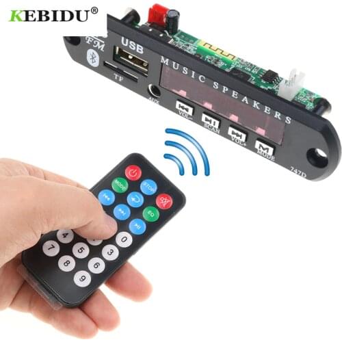 Kebidu Bluetooth DC 12V Audio Module USB MP3 Power Supply FM Radio MP3 Decoder Board For Car Remote Music Speaker