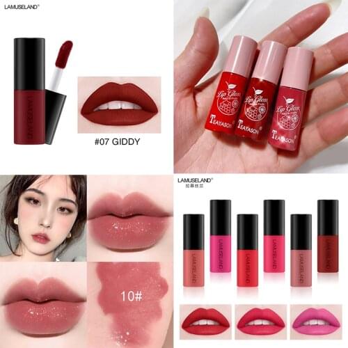 Fashion Mini Lip Glaze Velvet Shimmer Matte Long-Lasting Smooth Waterproof Non-stick Belleza Batom Lip Gloss Makeup TSLM1