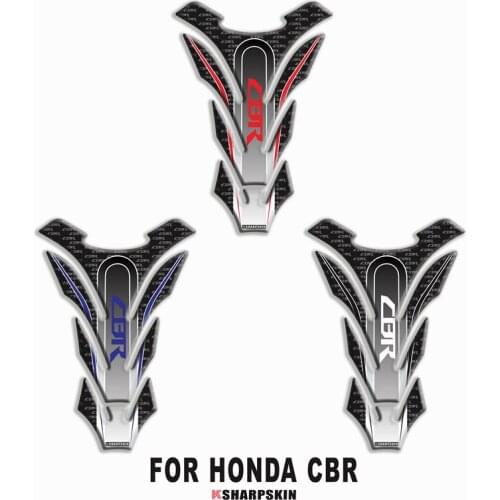 Motorcycle 3D fuel tank pad sticker protective decorative decal FOR HONDA CBR Fishbone Protective Decals