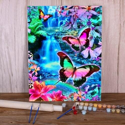 Flowers DIY Painting By Numbers Set Acrylic Paints 50*70 Painting On Canvas New Design For Children For Drawing Handicraft