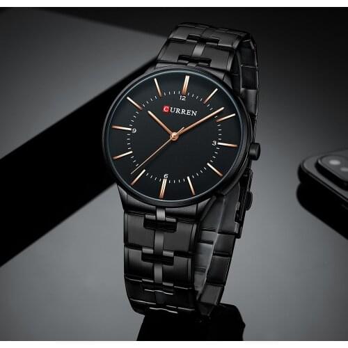 CURREN Reloj Hombre New Watch For Men Watches Stainless Steel Mens Wrist Watches Waterproof Quartz Male Clock Montre Homme