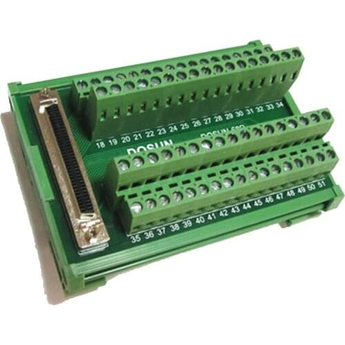 Teminal Blocks Board with a 68-pin SCSI-II Connector and DIN-Rail Mounting without cables