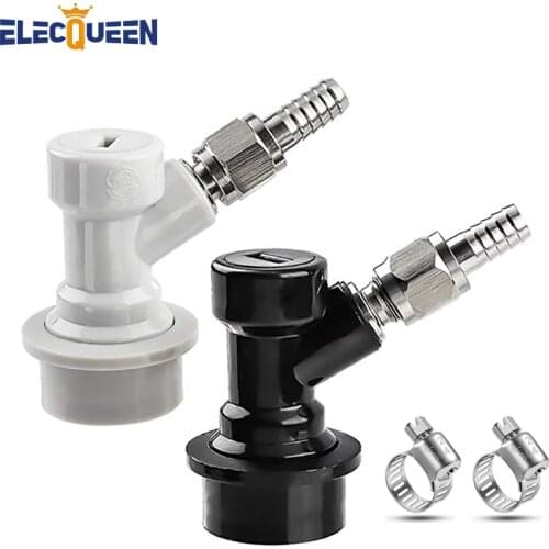 Ball Lock Keg MFL Disconnects Set, Gas & Liquid Corny Keg Fittings with Swivel Nuts(2) 5/16 Gas, 1/4 Liquid Barbed & Extra Worm