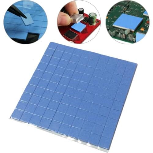1 Piece 100x100x1mm GPU CPU Chip Heatsink Cool Thermal Conductive Silicone Pad CPU Heatsink Cooling Conductive Silicone Pad