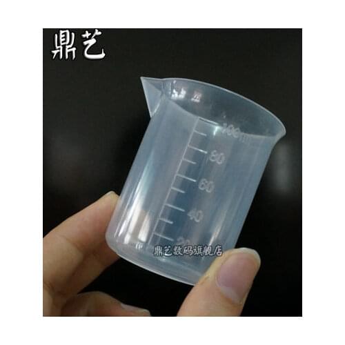 Chemical laboratory consumables Plastic beaker with calibration Measuring cup 100ml 10pcs free shipping