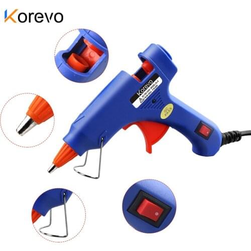 Hot melt glue gun 20W with 20pcs Glue stick 15cm for Home Chrismas decoration tool Graft Repair Pneumatic Heater DIY Tools