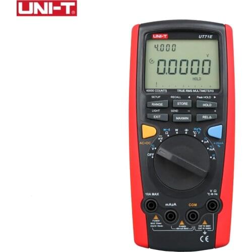 UNI-T UT71E Intelligent Digital Multimeter 40000 Counts True RMS Ohm Capacitance Meter Data Logging USB Interface Bluetooth