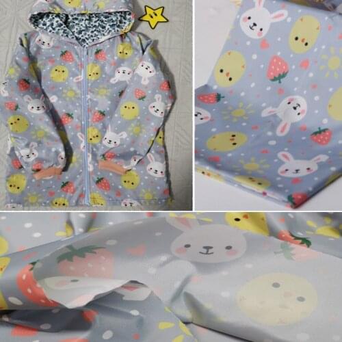 Cartoon windbreaker jacket waterproof fabric kid coating down proof lining fabric