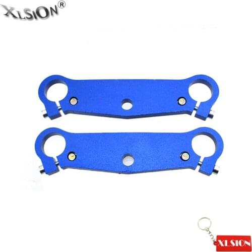 XLSION Motorcycle Blue Front Fork Triple Tree Clamps For Chinese 2 Stroke 47cc 49cc Mini Moto Pocket Bike MTA1 MTA2 Cags