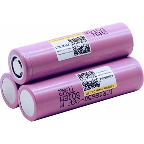 100PCS New 100% Original Liitokala 18650 2600 mah battery ICR18650-26FM Li-ion 3.7V rechargeable Battery