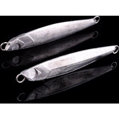 20Pcs/lot DIY Unpainted Metal Cast Jig Spoon 7g-10g-14g-17g-21g-24g-30g-40g Blank Casting Jigging Sea Bass Fishing Lure Tackle