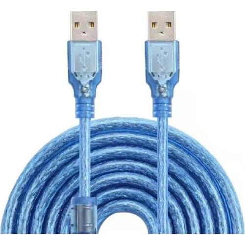 200pcs Blue 5FT 10FT 0.5M/1M/1.5M/3M USB 2.0 A Male to Male M/M USB Cable AM TO AM Cord Lead Shielded cable