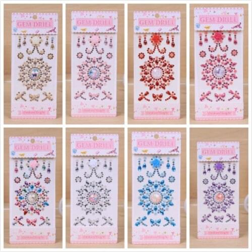 30pcs Crystal Diamond Sticker DIY Decal Mobile Art Self Adhesive Scrapbooking Stickers Kids Toy