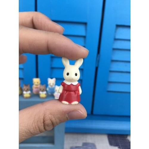 4pcs no repeat mini PVC animal families japan action figure toy 2-4cm Shirubania famir cartoon anime doll d11