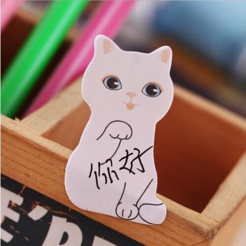50pcs/Lot Cute Cat Memo Pad Sticky Note Paper Scrapbooking Writing office school stationery supplies wholesale