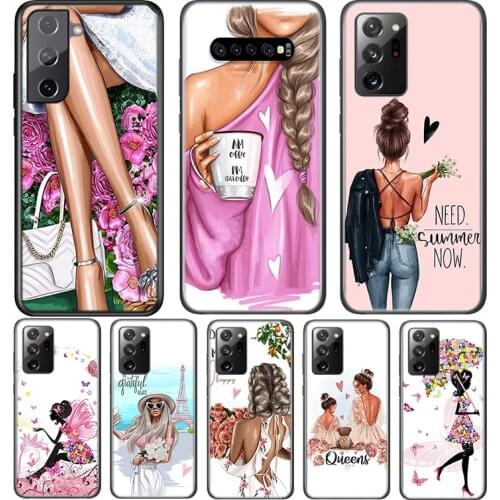 Summer Travel Baby Girl For Samsung Galaxy S21 S20 FE Ultra S10 S10E Lite 5G S9 S8 S7 S6 Edge Plus Phone Case