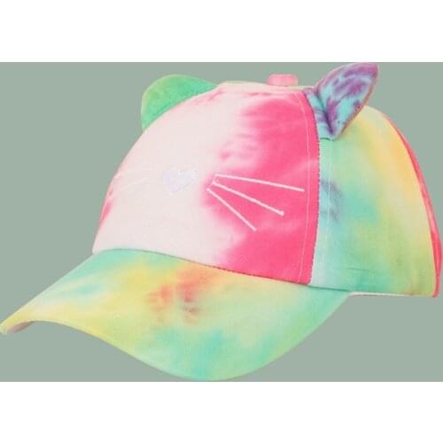 Childrens Hats Baseball Cap with Cute Cat Ears Sunhat Wide Brim Visor Hat Beach Outdoor Summer Cap UV Protection