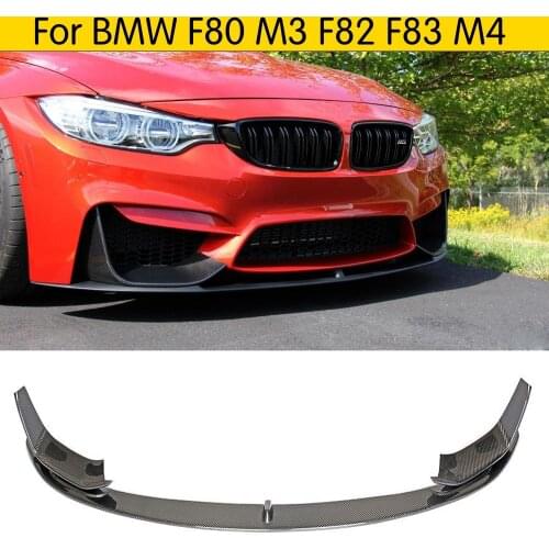 For F80 F82 F83 Carbon Fiber Front Lip for BMW F80 F82 F83 M3 M4 2012 - 2018 Auto Racing Car Front bumper Lip Spoiler