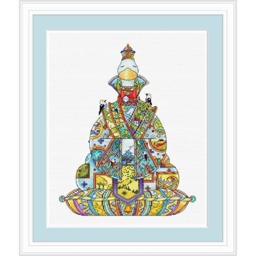 Home Hand Embroidery Cross Stitch Kit G1029 Costume 1 Auspicious Rich New Fishxx