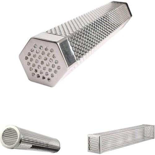 BBQ Grill Hot Cold Smoking Mesh Tube Smoke Generator Stainless Pellet Smoker