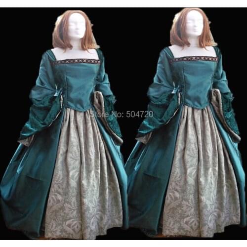 Tailored!Classical Theatre TV Duchess Queen 17th Medieval Renaissance Gown Era Halloween Retro Cosplay dress all size HL-530
