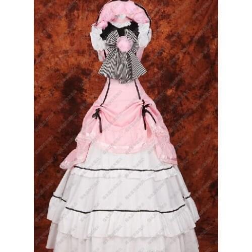 Black Butler Kuroshitsuji Cosplay Costumes Chief Actor Ciel Phantomhive Cosplay Pink Party Dress Ball Gowns Hot Sale