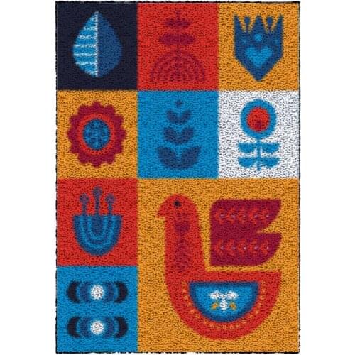 Latch Hook Kits Red Bird DIY Carpet Rug Plush Wall Tapestry Kits Crochet Floor Mat Thick Yarn Cushion Arts & Crafts 87*61cm