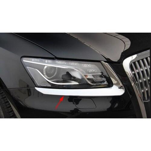 For Audi Q5 2009 2010 2011 2012 Headlight Eyebrow Trim Light Cover Protector Panel Car Styling Accessories