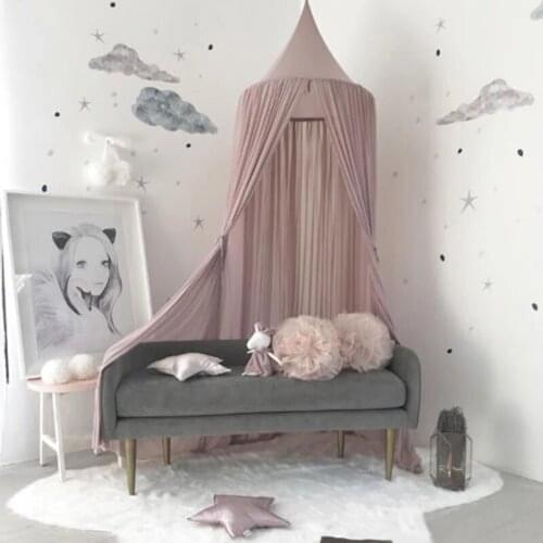 Canopy Mosquito Net for Babies Curtain Bedding Crib Netting Pink Girls Dome Play House Scene Props Tent Children Room Decor
