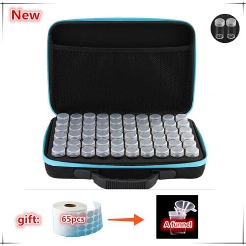 2020 new 30/60 Bottles Diamond Painting Box Tool Container Storage Box Carry Case Holder Hand Bag Zipper