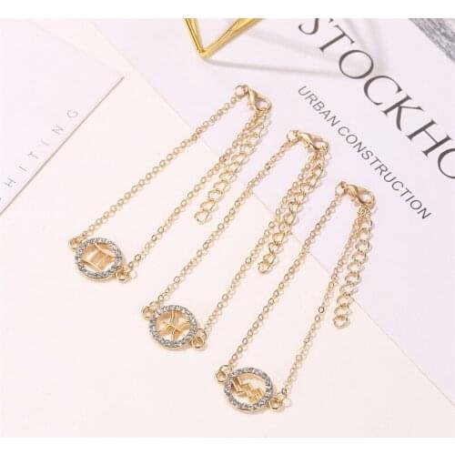 2020 New Wrap Bracelet Golden Twelve Constellations Bracelet Style Aries Sagittarius Wrap Bracelet Female Jewelry Gift