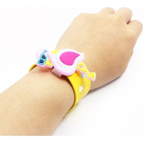 New Flamingo Party Souvenirs Rubber Bangle Bracelet Baby Shower Boy/girl Birthday Party Decorations Kids Childrens Party Favors