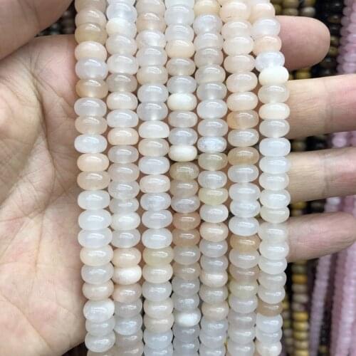 Wholesale Pink Aventurine Beads,4x6mm 5x8mm Roundel Spacer Gem Stone Loose Beads for jewelry 15.5"/string