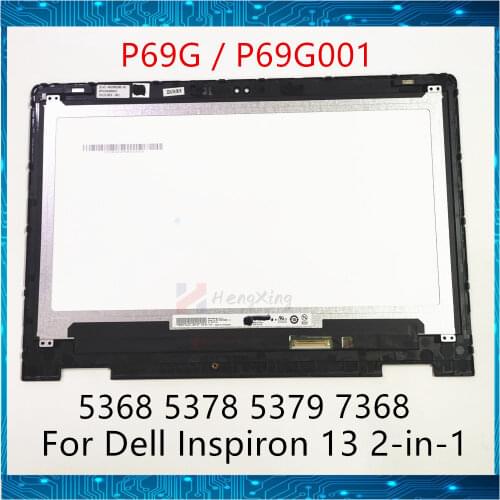 Original 13.3" For DELL Inspiron 13 5368 5378 p69g LCD Touch Screen assembly B133HAB01.0 NV133FHM-N41 A11 FHD 1920*1080 Tested
