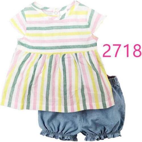 0-2years Sleepwear Pyjamas Kids Cotton Toddler Cartoon Children Pajamas Sets For Baby Girls Short Sleeve Summer Nightwear