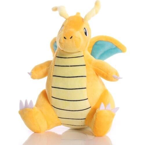 20cm TAKARA TOMY Pokemon Dragonite Plush Toys Soft Stuffed Animals Toys Doll Gifts for Children Kids