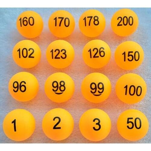 Sweep Ball Swing Numbers Orange Digital number Balls 1 to 200 Drawings Touch Numbers Ball Solid Color game ball 4cm