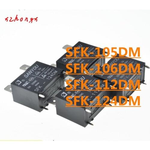 SFK-105DM 5VDC SFK-106DM 6VDC SFK-112DM 12VDC SFK-124DM 24VDC 4PINS 20A Power Relay