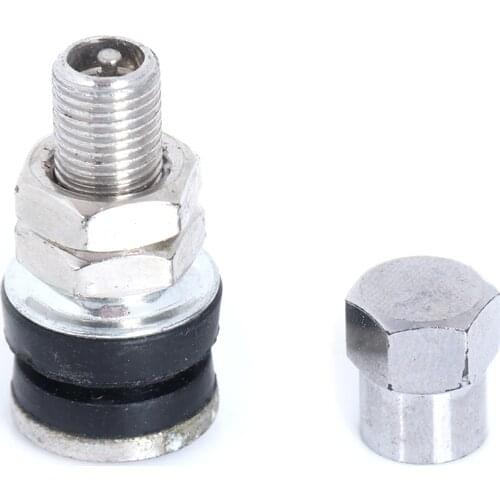 Motorcycles Tire Valve Dust Cap Tubeless Wheel Scooter TR161 2pcs Stem Electrombile Rim Stainless Steel Bolt