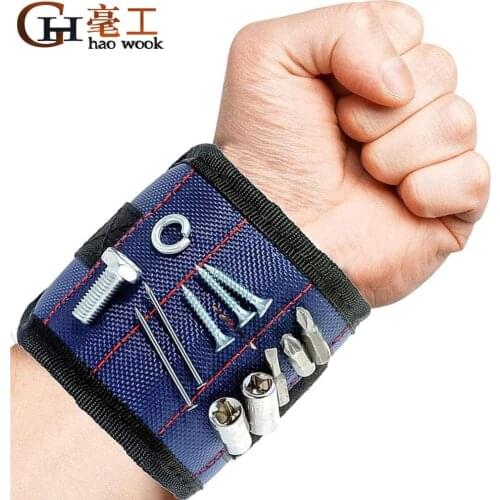New Strong Magnetic Wristband Portable Tool Bag For Screw Nail Nut Bolt Drill Bit Repair Kit Organizer Storage