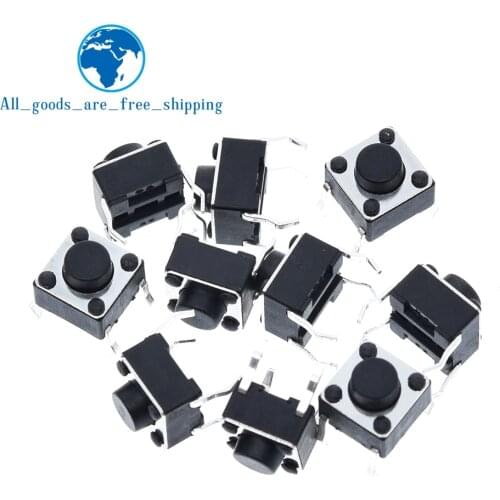 100pcs Tactile Switch Momentary Tact 6x6x5 6*6*5mm DIP Middle 4 pin ever