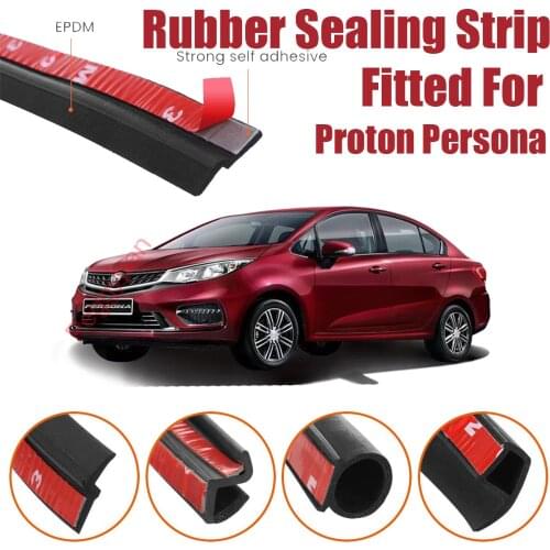 Door Seal Strip Kit Self Adhesive Window Engine Cover Soundproof Rubber Weather Draft Wind Noise Reduction For Proton Persona