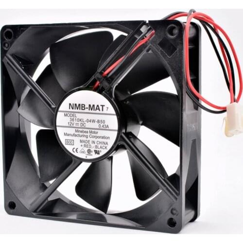 3610KL-04W-B50 9cm 92mm fan 92x92x25mm DC12V 0.43A 2 wires 2pin double balls large air volume cooling fan for UPS power supply