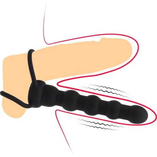 Erotic Double Penetration Strapon Dildo Vibrator Threesome Anal Plug for Men Penis Sex Shop Toys for Adult Sex Toys for Woman