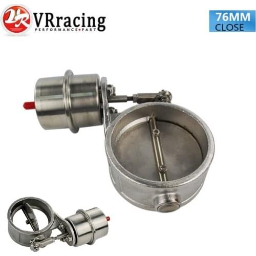 VR - Exhaust Control Valve With Vacuum Actuator Cutout 3" 76mm Pipe CLOSED with ROD VR-ECV04+ROD