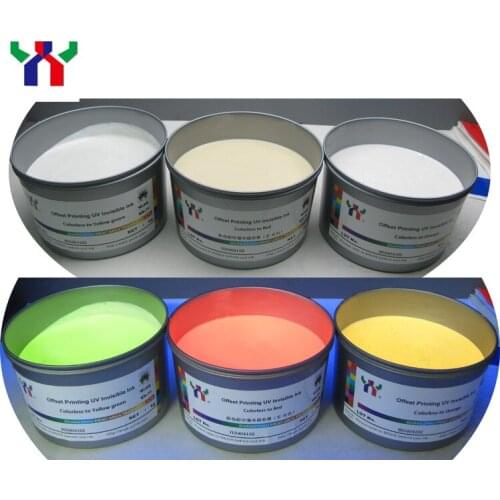 High quality Screen printing UV invisible ink,colorless to red,package:1kg/can,shipping by fedex