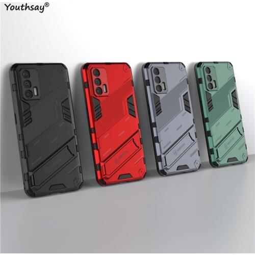 Protective Case For Realme GT Case For Realme GT 5G Cover Armor Invisible Phone Bracket Funda Holder Cover For OPPO Realme GT