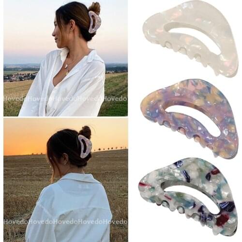 Vintage Geometric Hair Clips for Women Girls Fashion Acetate Claw Clip High Quality Hair Crab Clamps Hair Accessories