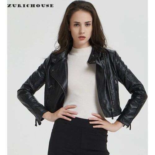 ZURICHOUSE Womens Fashion Leather Jackets
